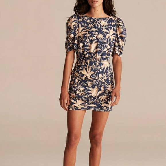 New! Rebecca Taylor Talita Trellis Jersey Dress - Picture 2 of 6